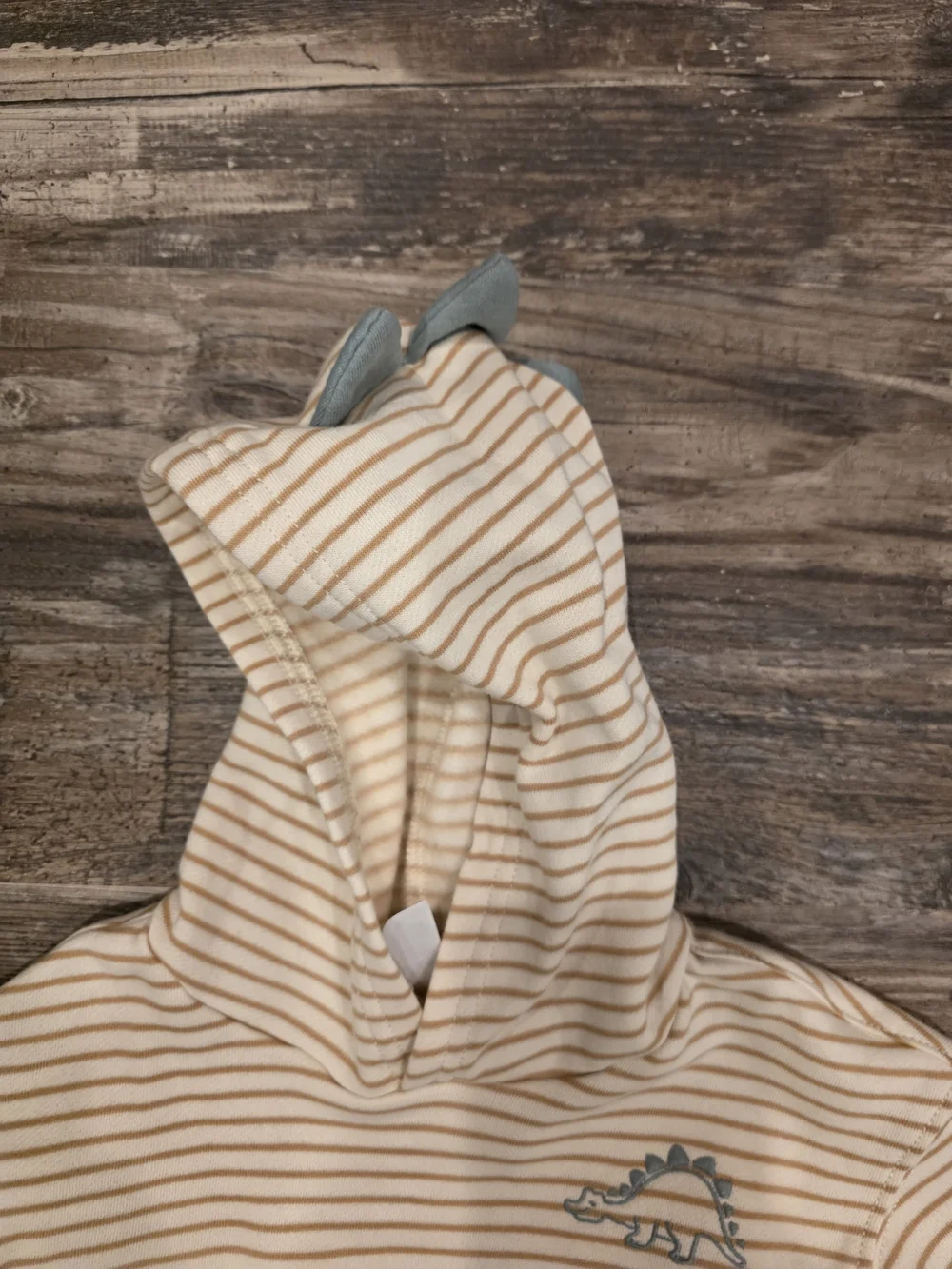 Carter's Cream & Brown Striped Hoodie with Brown Joggers